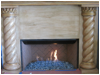 Limestone Faux Finishing on Fireplace